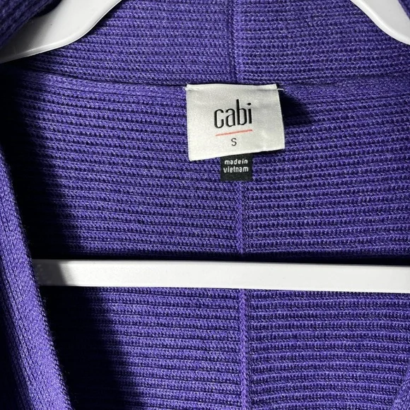 Cabi Sunday Cardigan Ribbed Purple Violet Size Small - Picture 4 of 7
